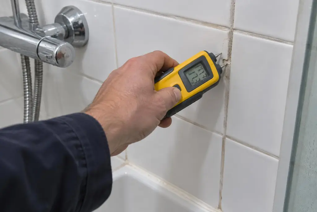 Lekdetectie Zevenhoven – vochtmeter op badkamertegels bij de douche